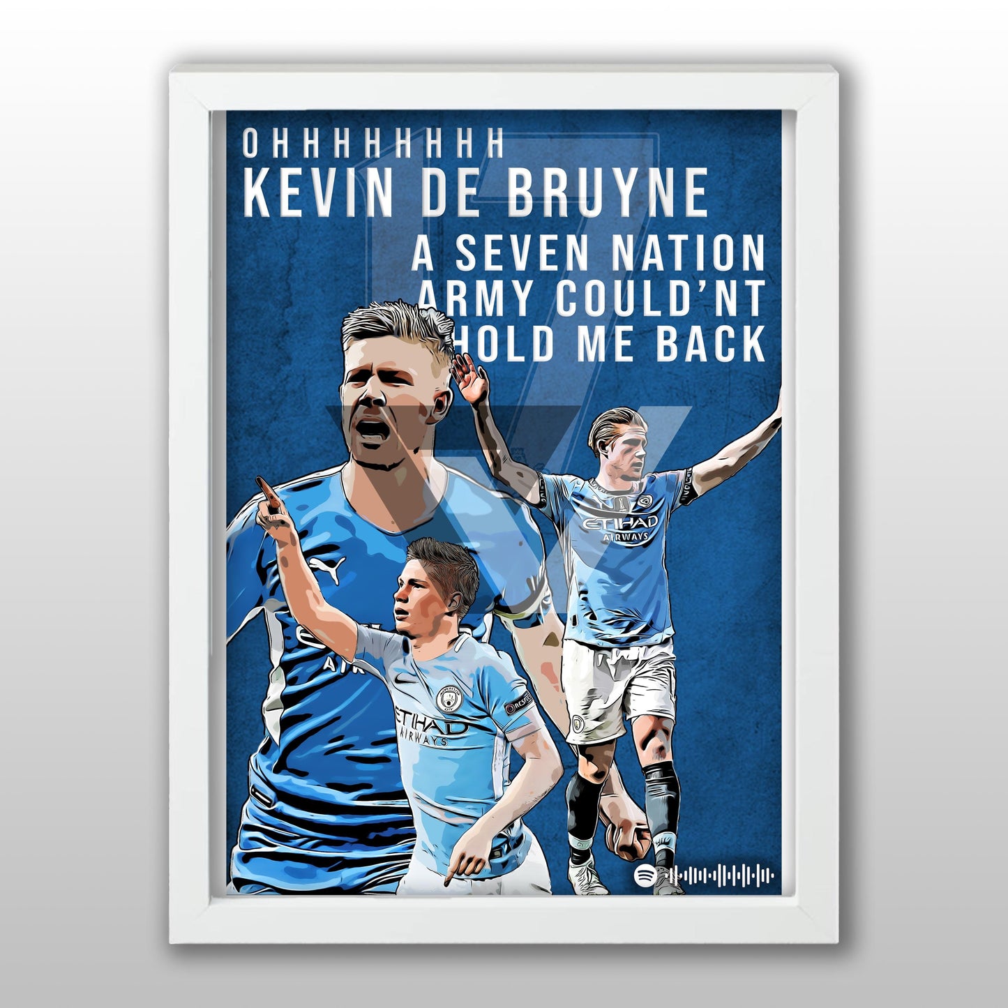 Manchester City Song Lyric A4 Poster - "KDB" | Football art decor