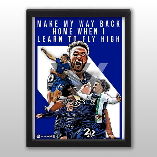 Chelsea Song Lyric A4 Poster - "Back Home" | Football art decor