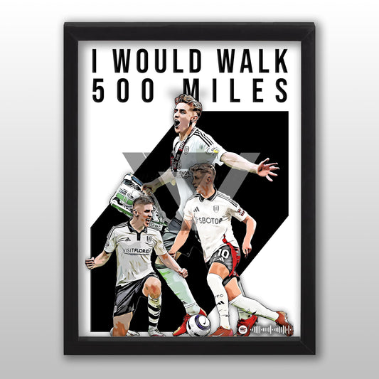 Fulham Song Lyric A4 Poster - "500" | Football art decor