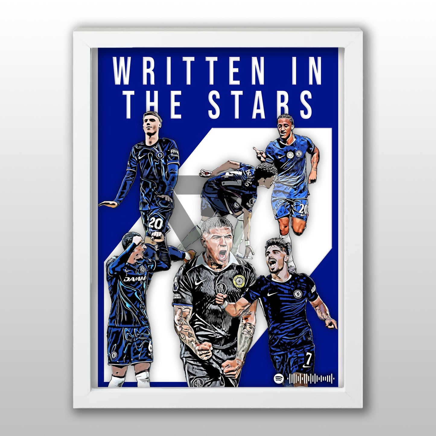 Chelsea Song Lyric A4 Poster - "Stars" | Football art decor
