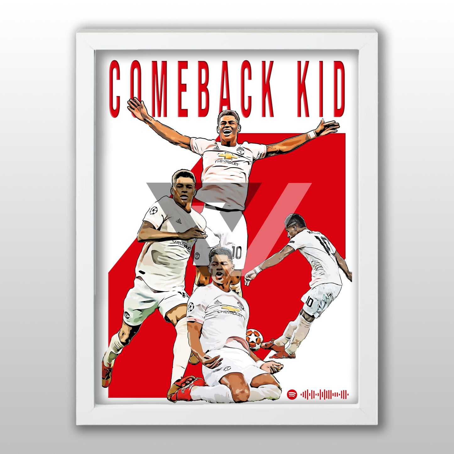 Manchester United Song Lyric A4 Poster - "Comeback" | Football art decor