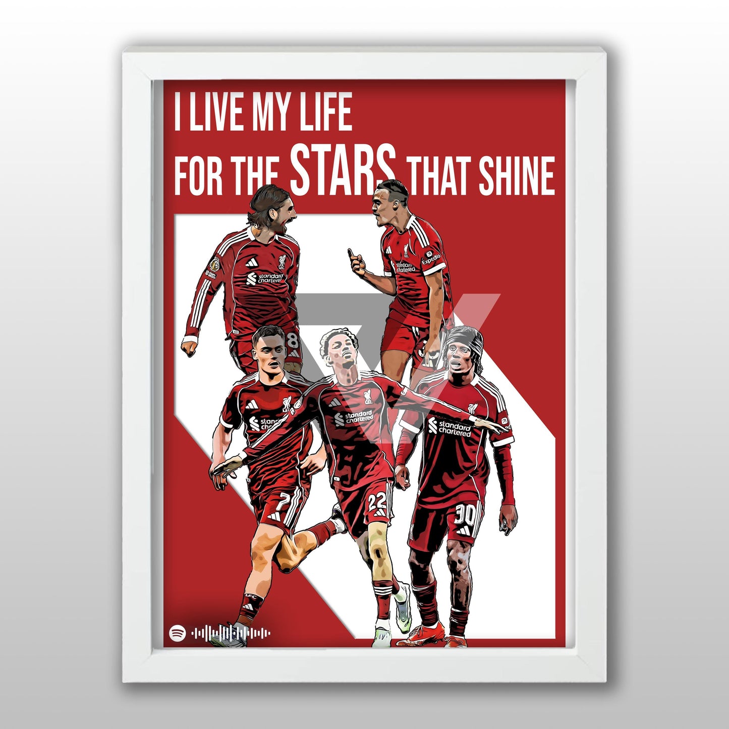 Liverpool Song Lyric A4 Poster - "Stars" | Football art decor