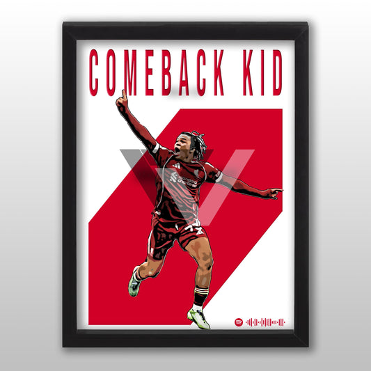 Liverpool Song Lyric A4 Poster - "Comeback" | Football art decor