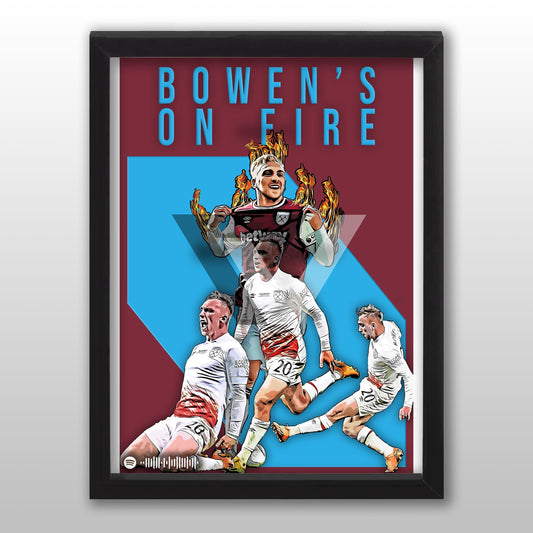 West Ham Song Lyric A4 Poster - "Fire" | Football art decor