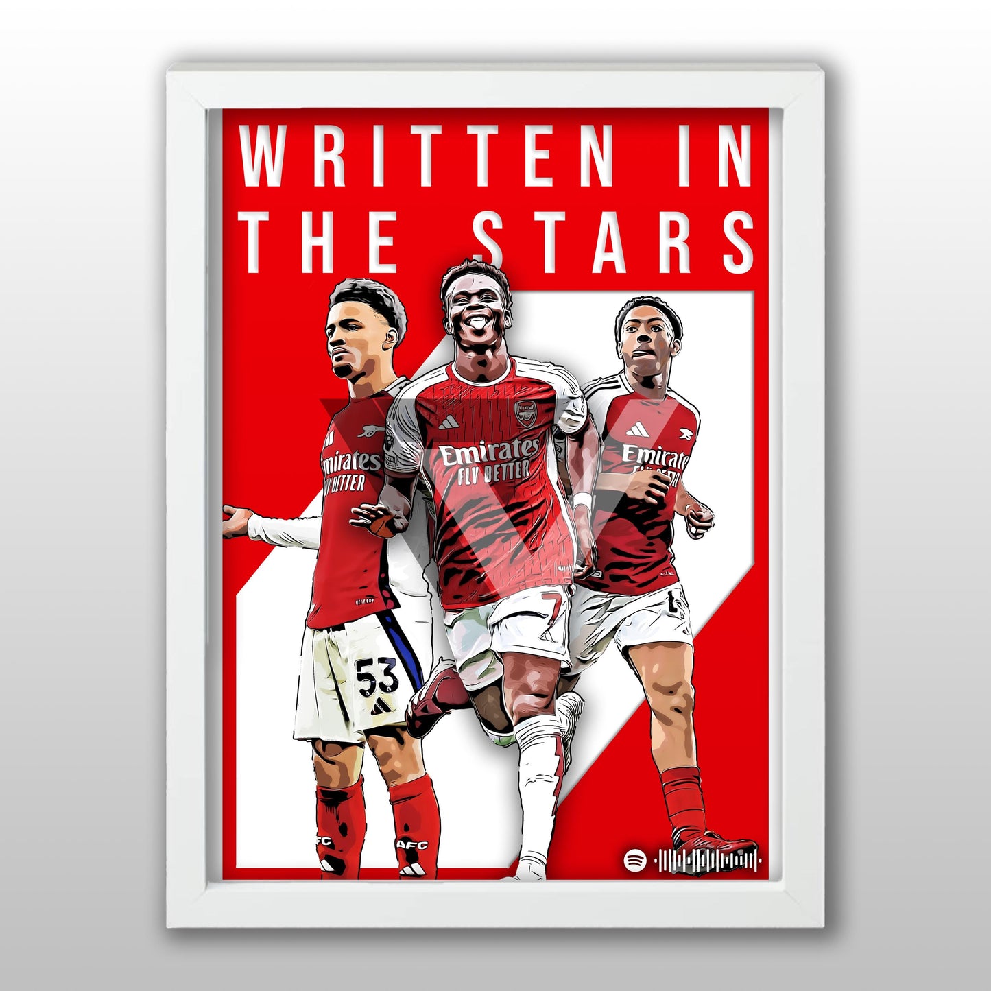 Arsenal Song Lyric A4 Poster - "Stars" | Football art decor