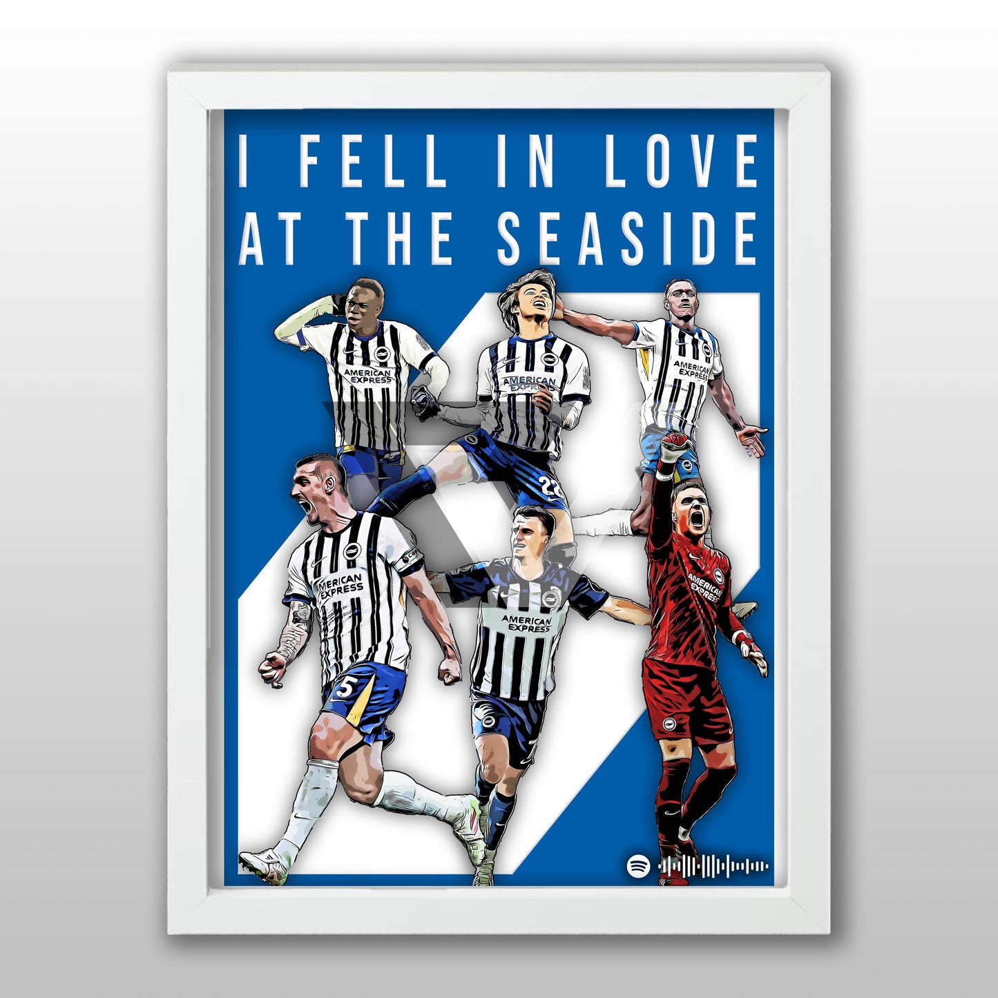 Brighton Song Lyric A4 Poster - "Seaside" | Football art decor