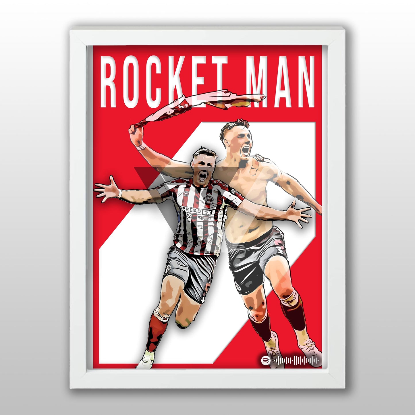 Sunderland Song Lyric A4 Poster - "Rocket" | Football art decor