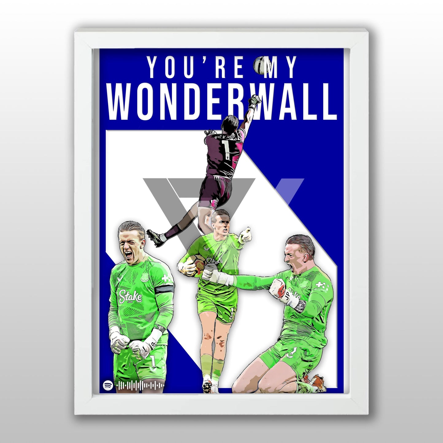 Everton Song Lyric A4 Poster - "Wonder" | Football art decor