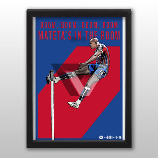 Crystal Palace Song Lyric A4 Poster - "Boom, Boom" | Football art decor