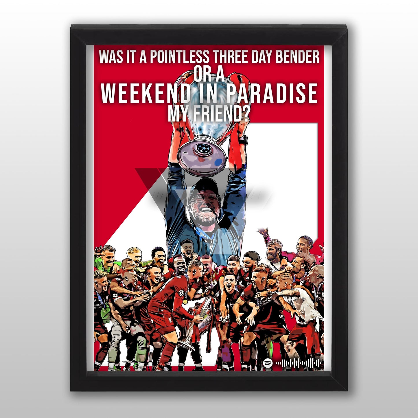 Liverpool Song Lyric A4 Poster - "Paradise" | Football art decor