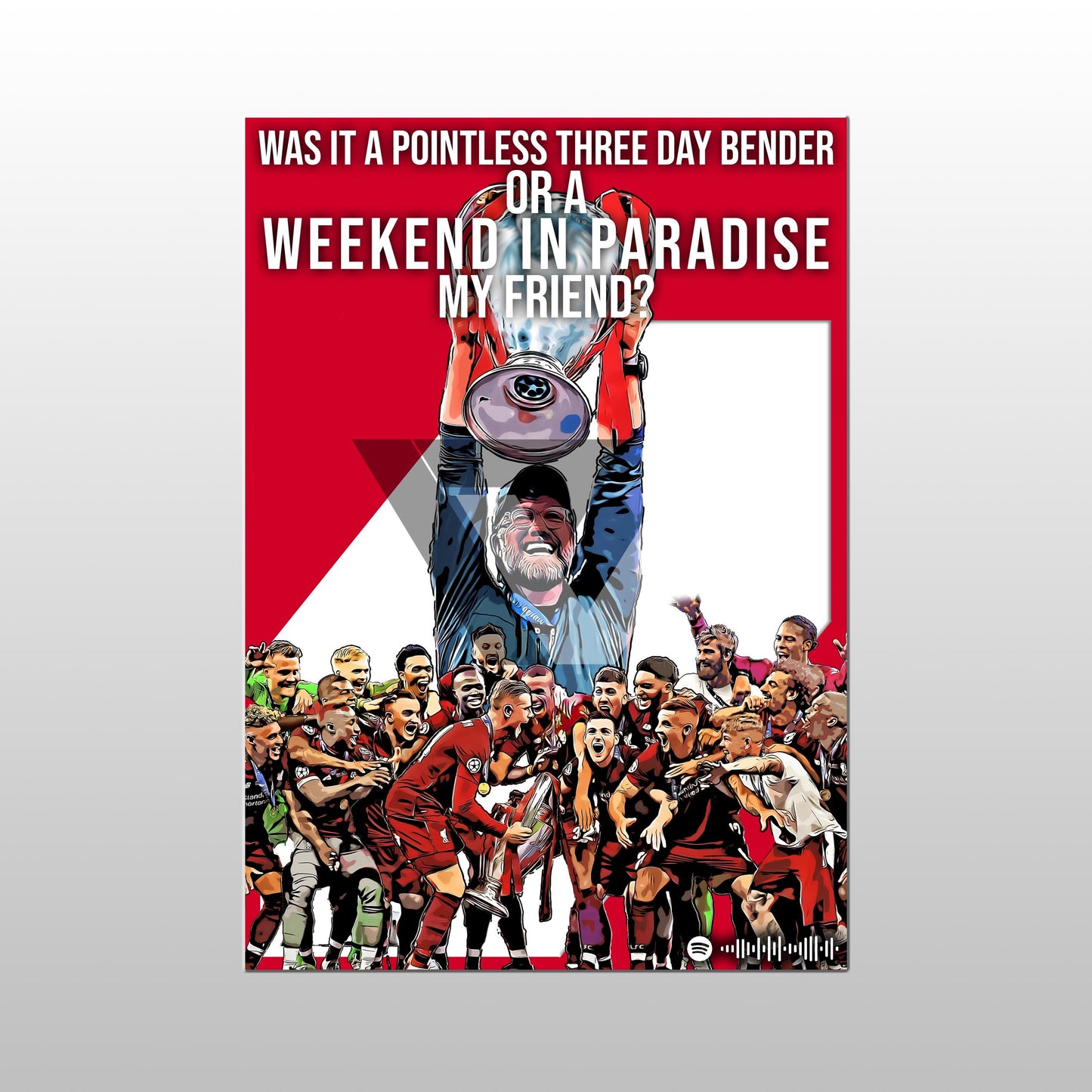 Liverpool Song Lyric A4 Poster - "Paradise" | Football art decor