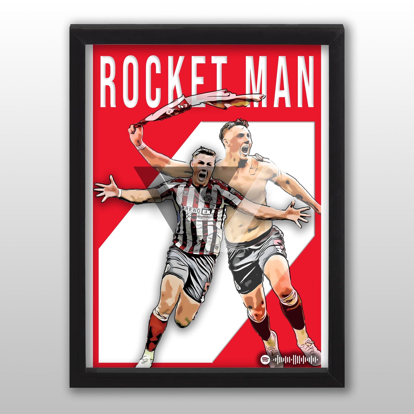 Sunderland Song Lyric A4 Poster - "Rocket" | Football art decor
