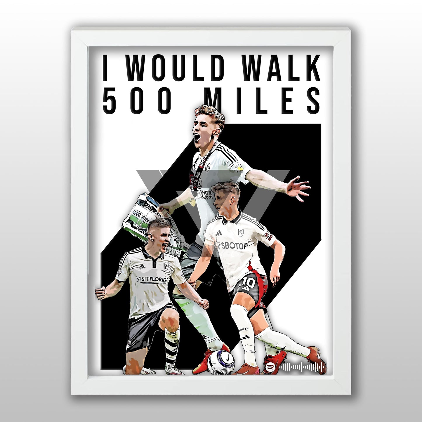 Fulham Song Lyric A4 Poster - "500" | Football art decor