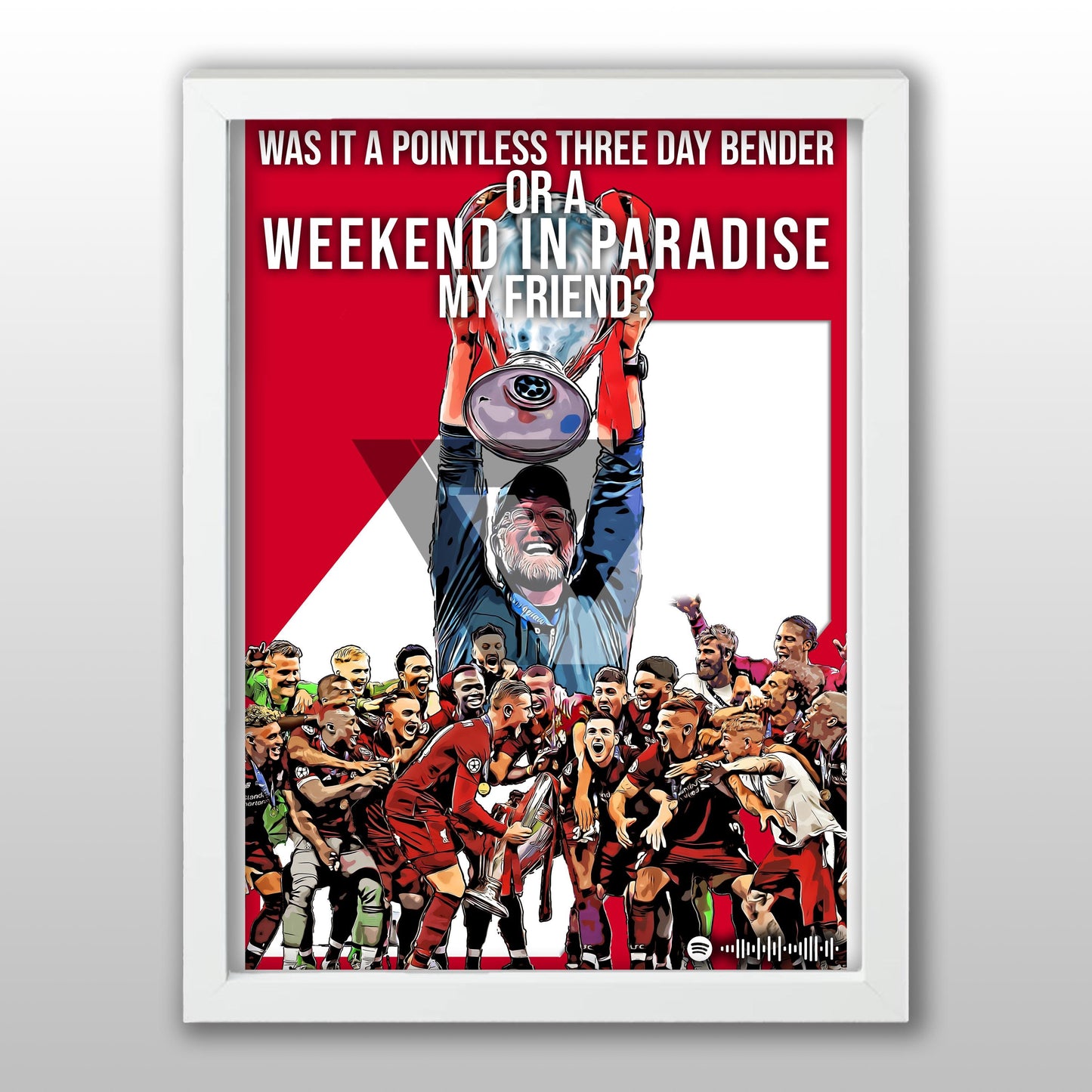 Liverpool Song Lyric A4 Poster - "Paradise" | Football art decor