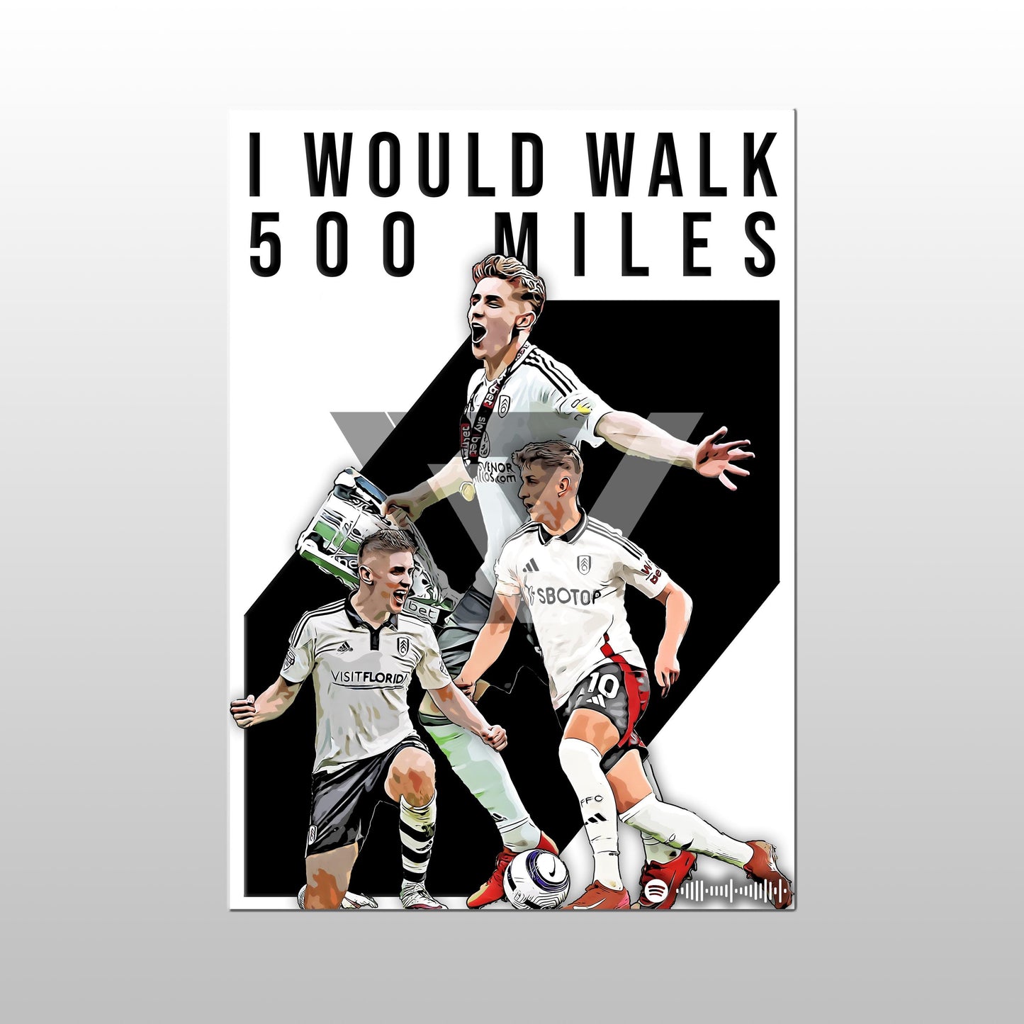 Fulham Song Lyric A4 Poster - "500" | Football art decor