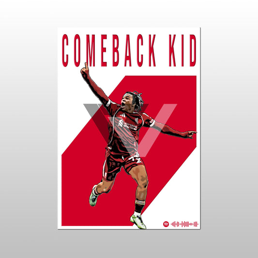 Liverpool Song Lyric A4 Poster - "Comeback" | Football art decor