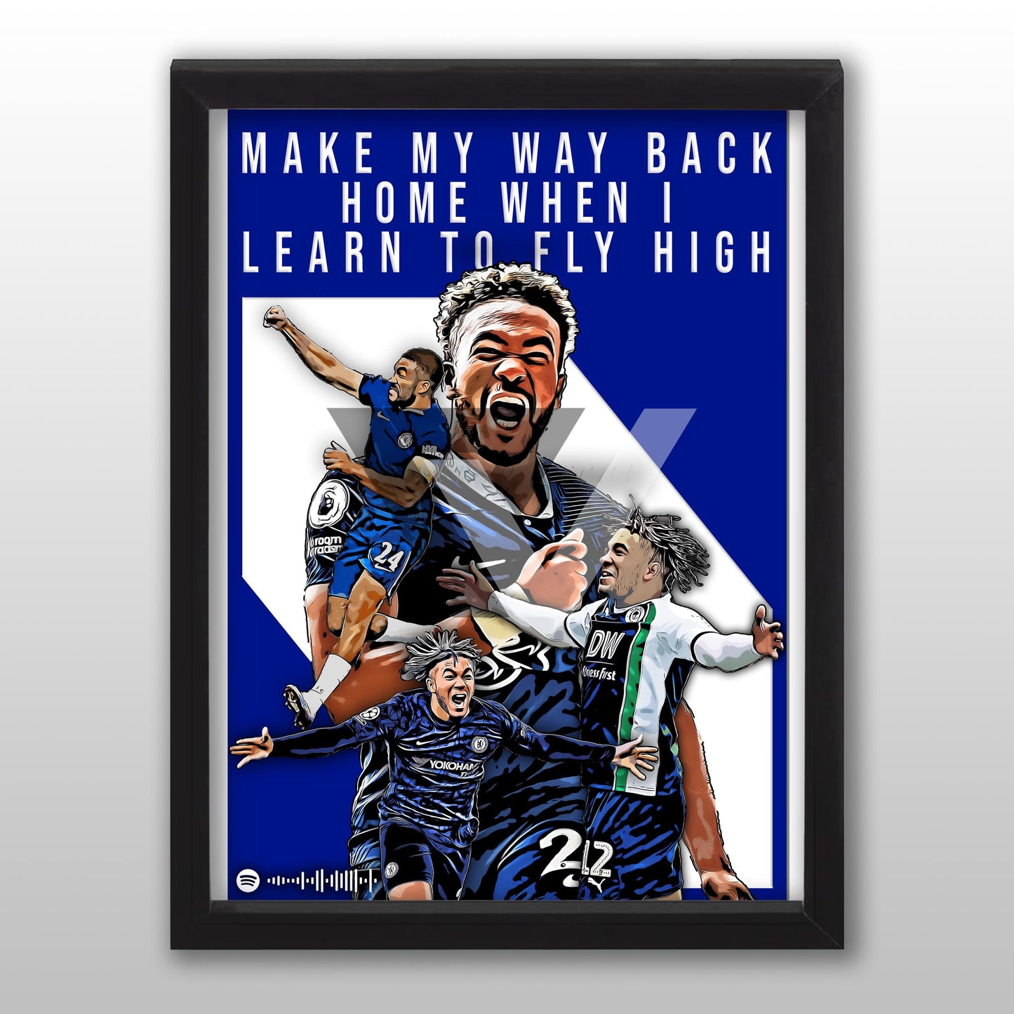 Chelsea Song Lyric A4 Poster - "Back Home" | Football art decor