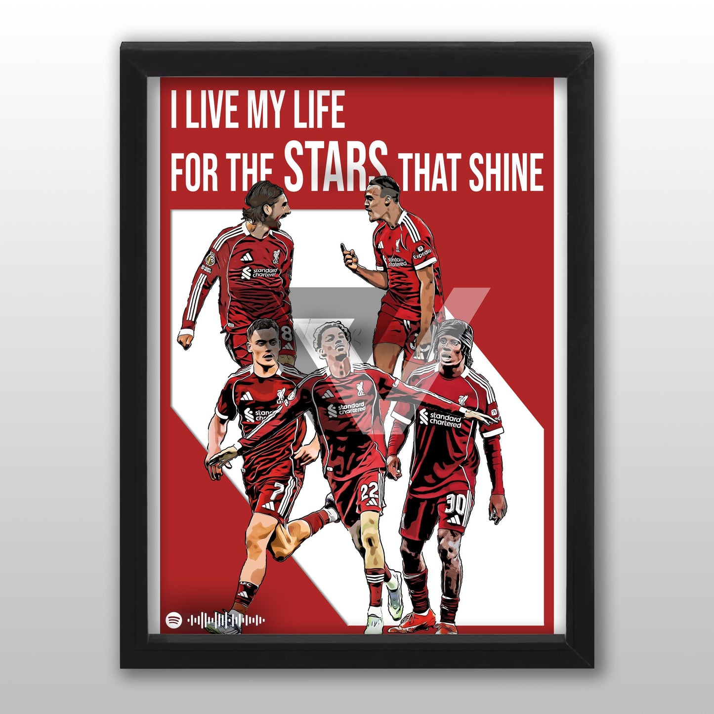 Liverpool Song Lyric A4 Poster - "Stars" | Football art decor