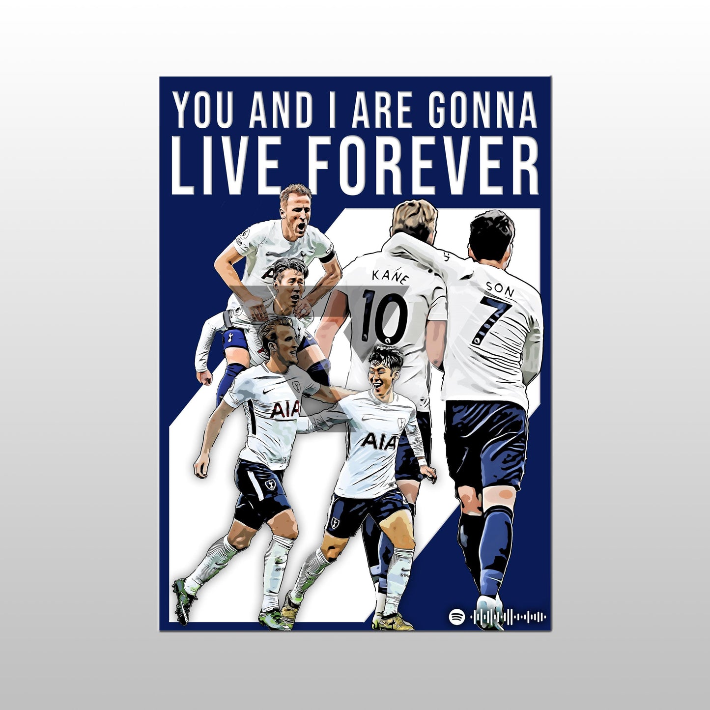 Tottenham Song Lyric A4 Poster - "Forever" | Football art decor