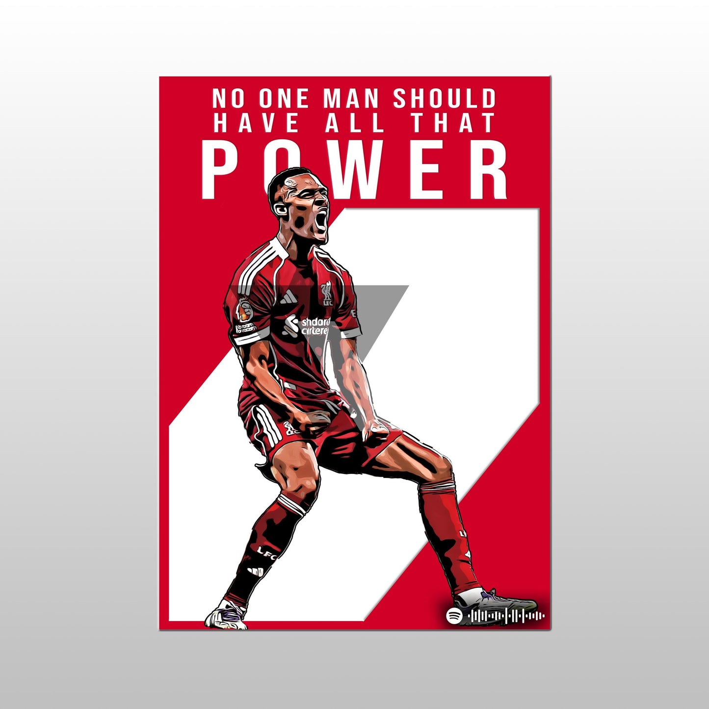 Liverpool Song Lyric A4 Poster - "Power" | Football art decor