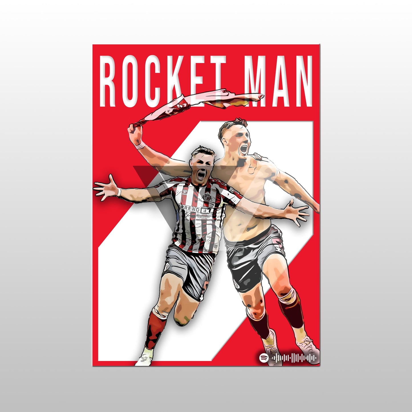 Sunderland Song Lyric A4 Poster - "Rocket" | Football art decor