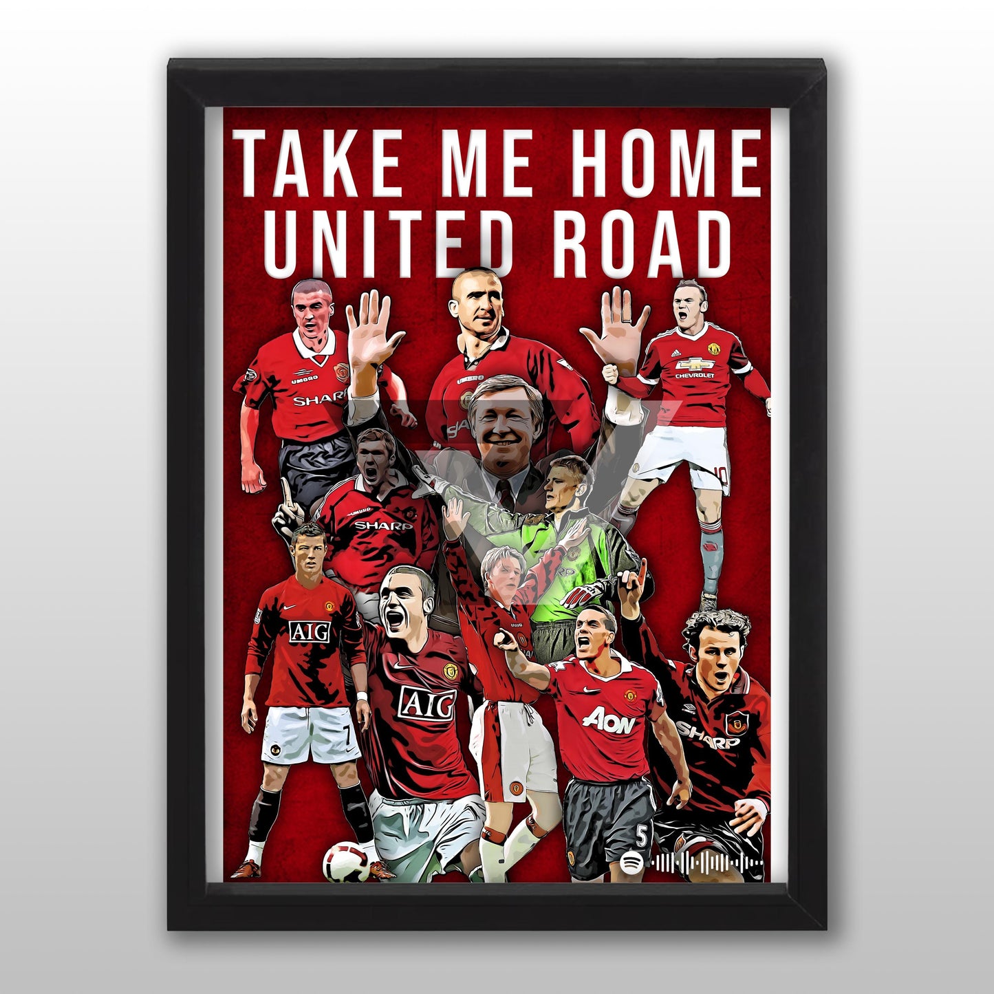 Manchester United Song Lyric A4 Poster - "United Road" | Football art decor