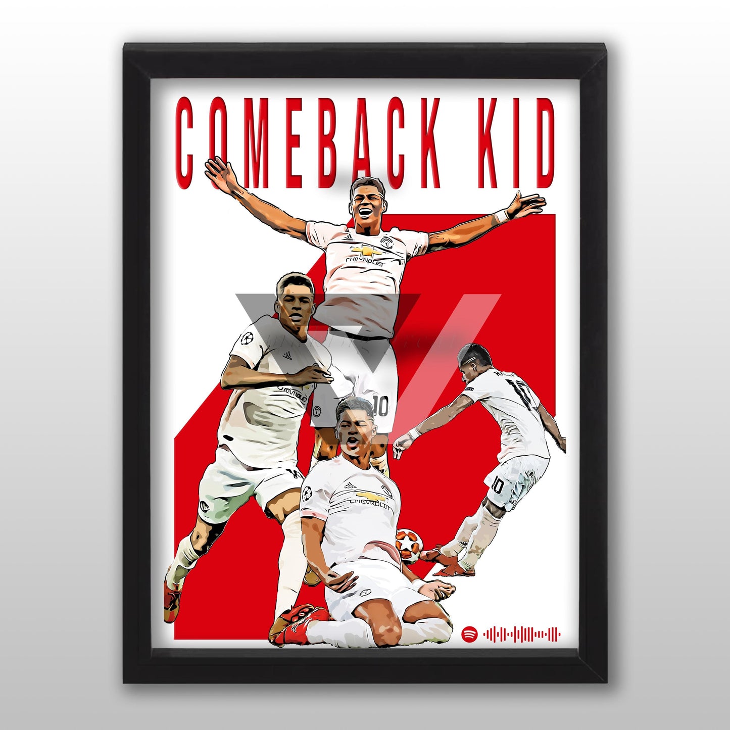 Manchester United Song Lyric A4 Poster - "Comeback" | Football art decor