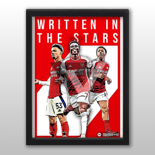 Arsenal Song Lyric A4 Poster - "Stars" | Football art decor