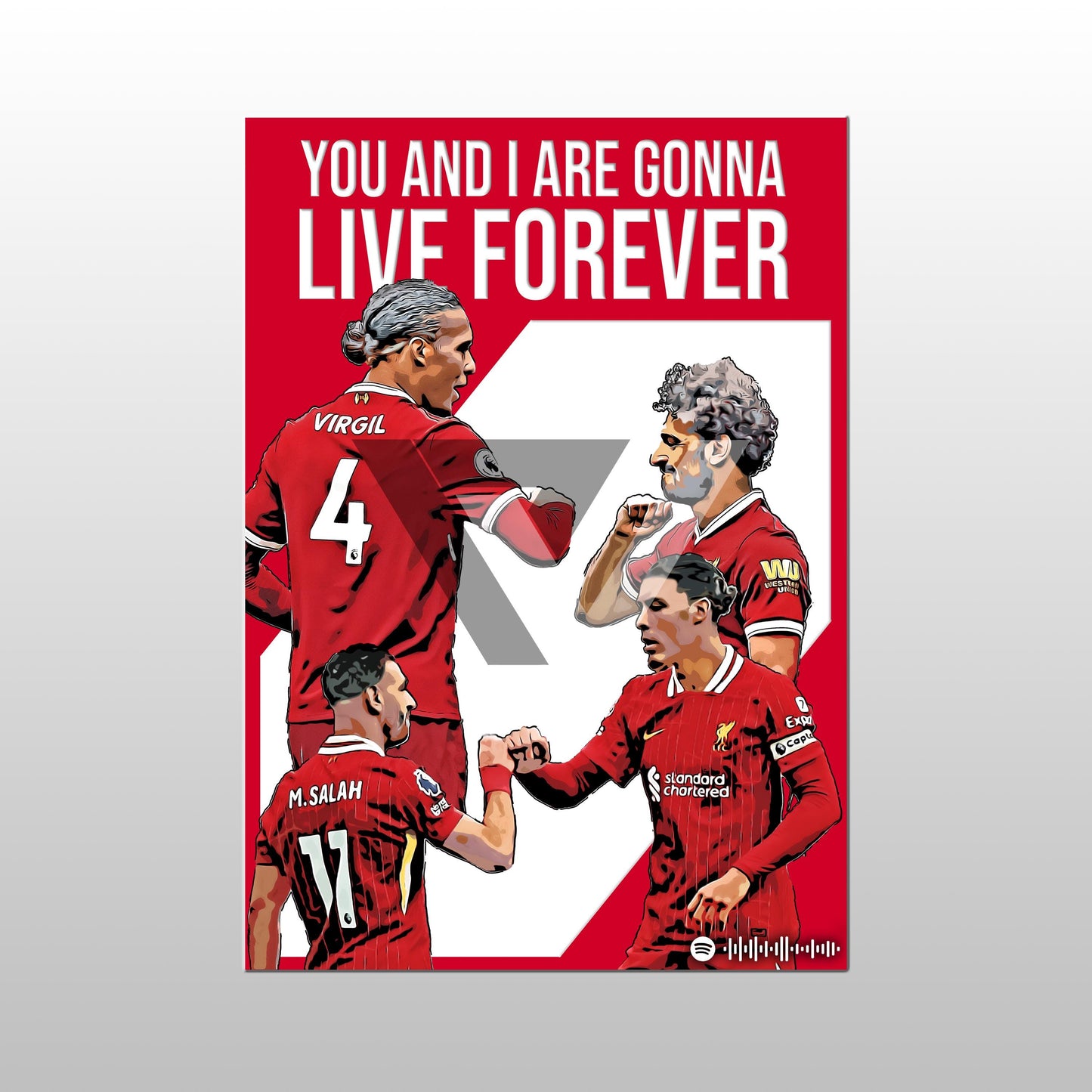 Liverpool Song Lyric A4 Poster - "Forever" | Football art decor