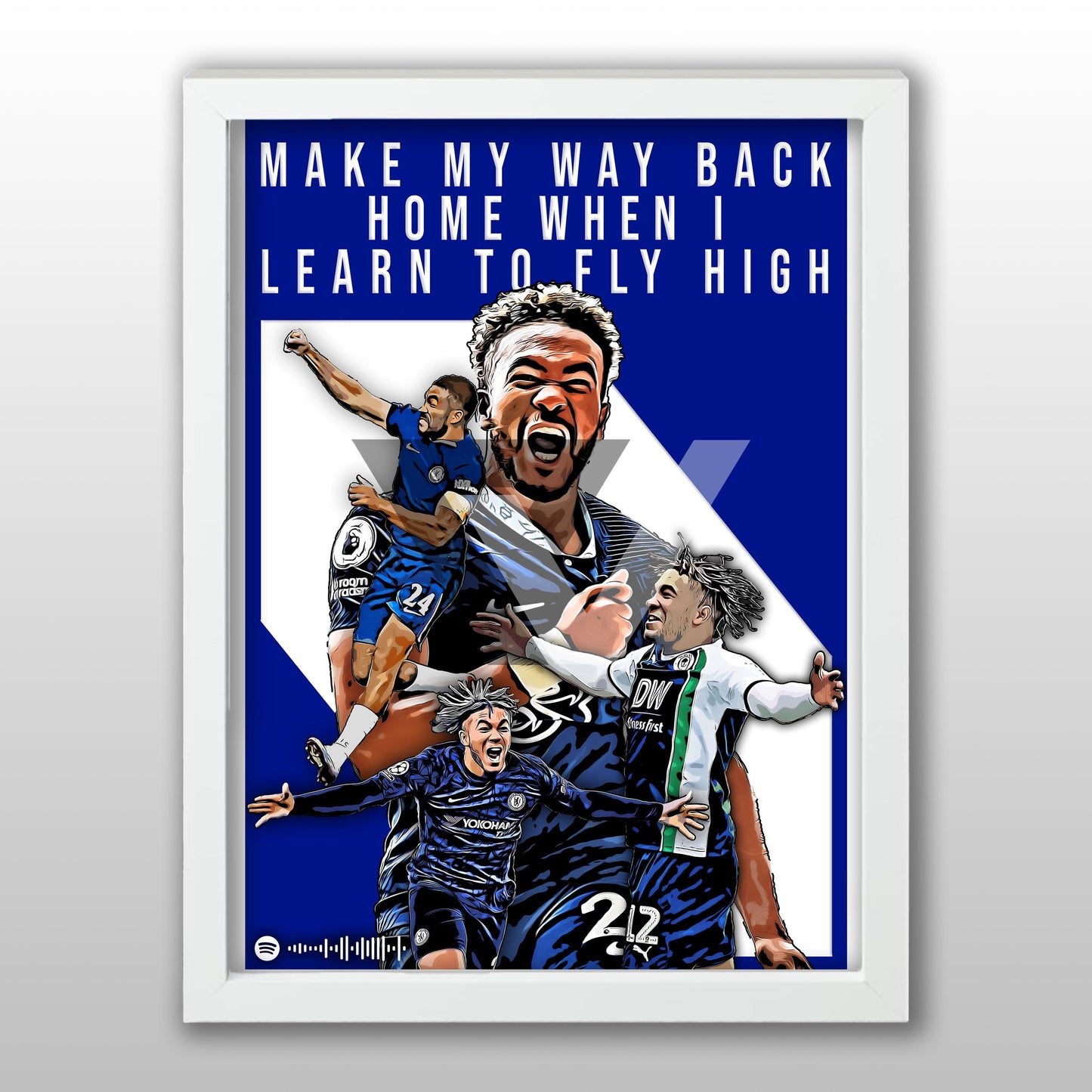 Chelsea Song Lyric A4 Poster - "Back Home" | Football art decor