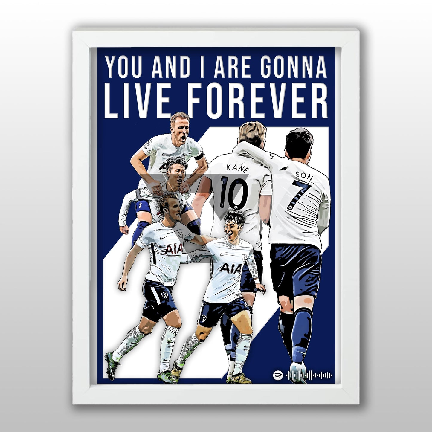 Tottenham Song Lyric A4 Poster - "Forever" | Football art decor