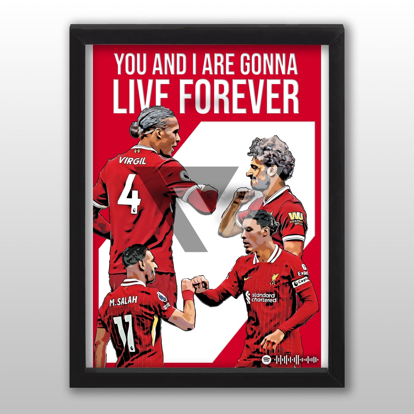 Liverpool Song Lyric A4 Poster - "Forever" | Football art decor