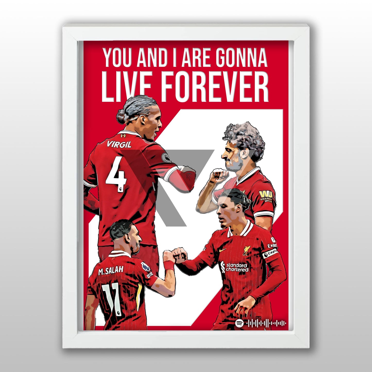 Liverpool Song Lyric A4 Poster - "Forever" | Football art decor
