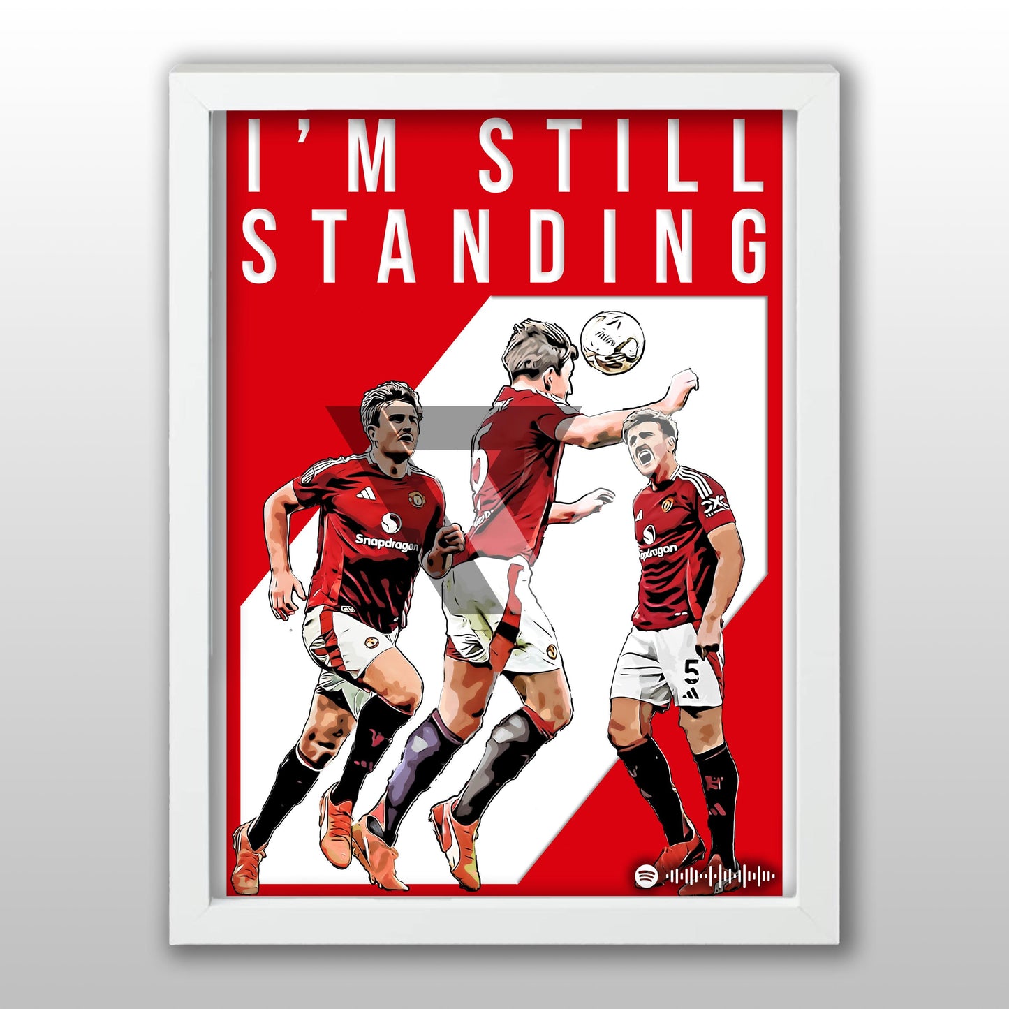 Manchester United Song Lyric A4 Poster - "Still Standing" | Football art decor