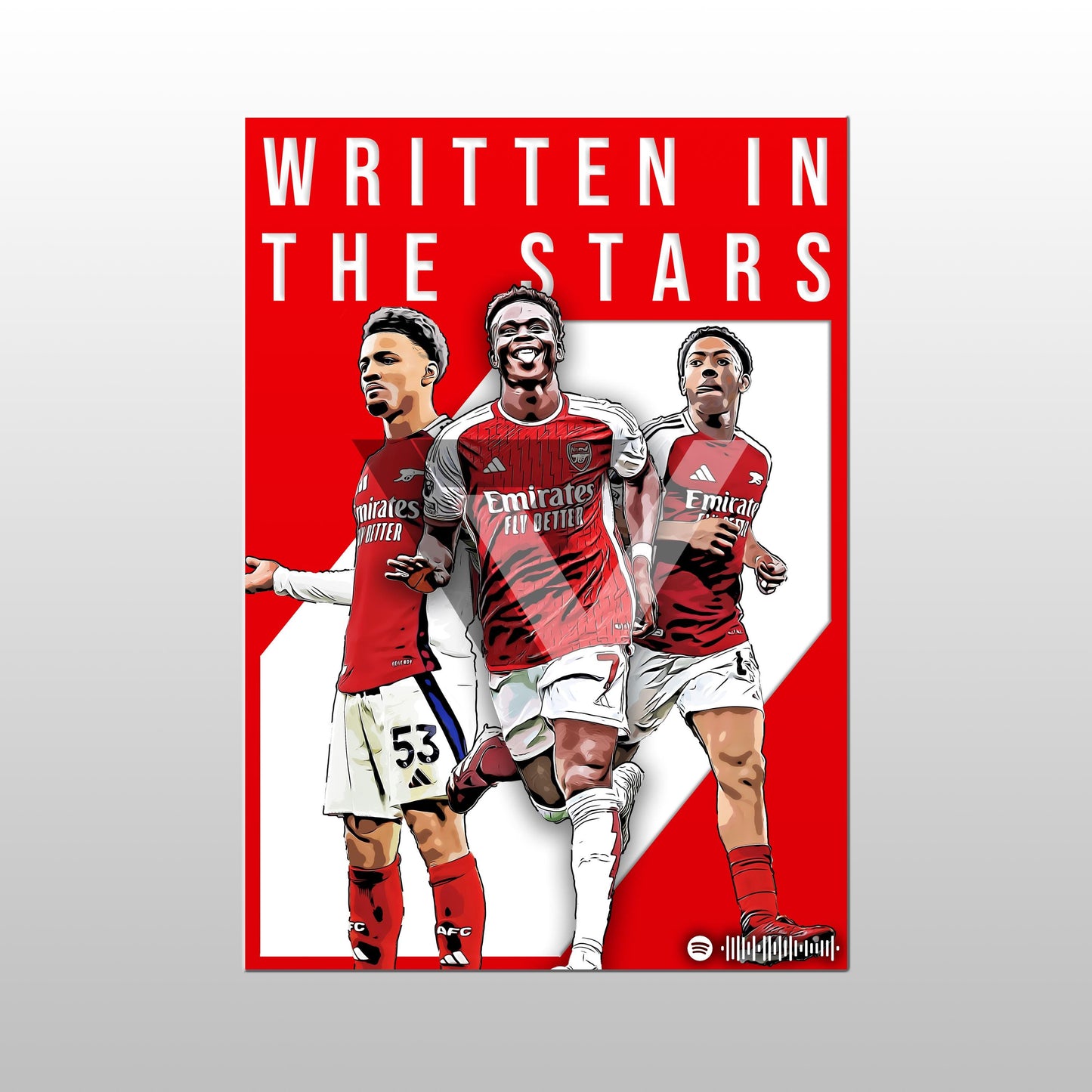 Arsenal Song Lyric A4 Poster - "Stars" | Football art decor