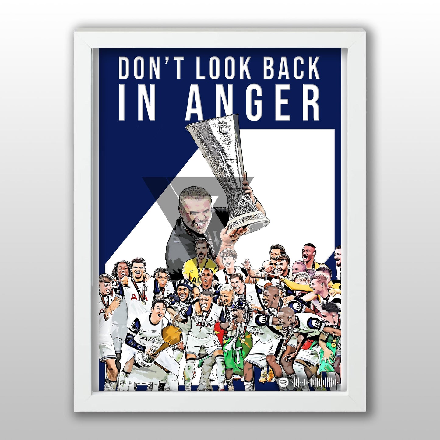 Tottenham Song Lyric A4 Poster - "Anger" | Football art decor