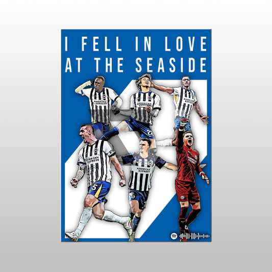 Brighton Song Lyric A4 Poster - "Seaside" | Football art decor