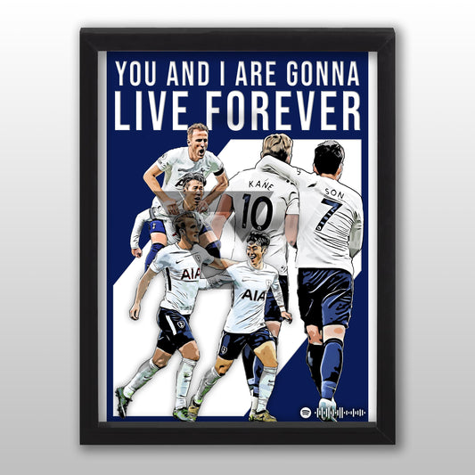 Tottenham Song Lyric A4 Poster - "Forever" | Football art decor