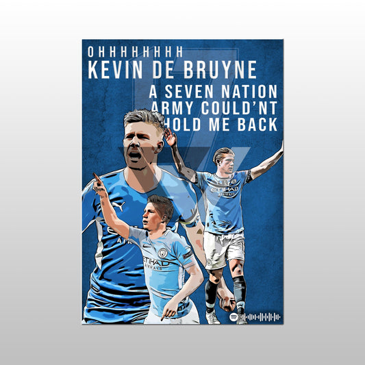 Manchester City Song Lyric A4 Poster - "KDB" | Football art decor
