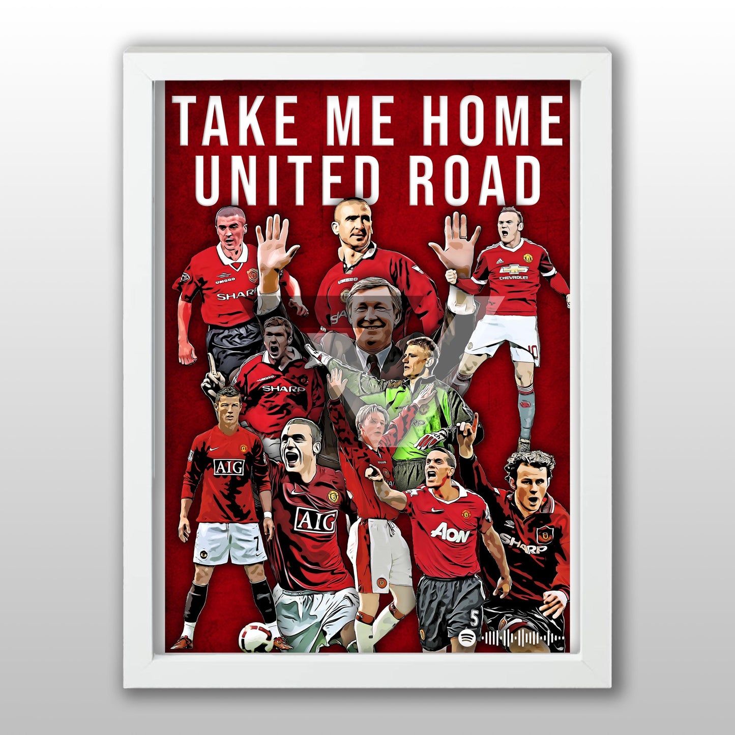 Manchester United Song Lyric A4 Poster - "United Road" | Football art decor