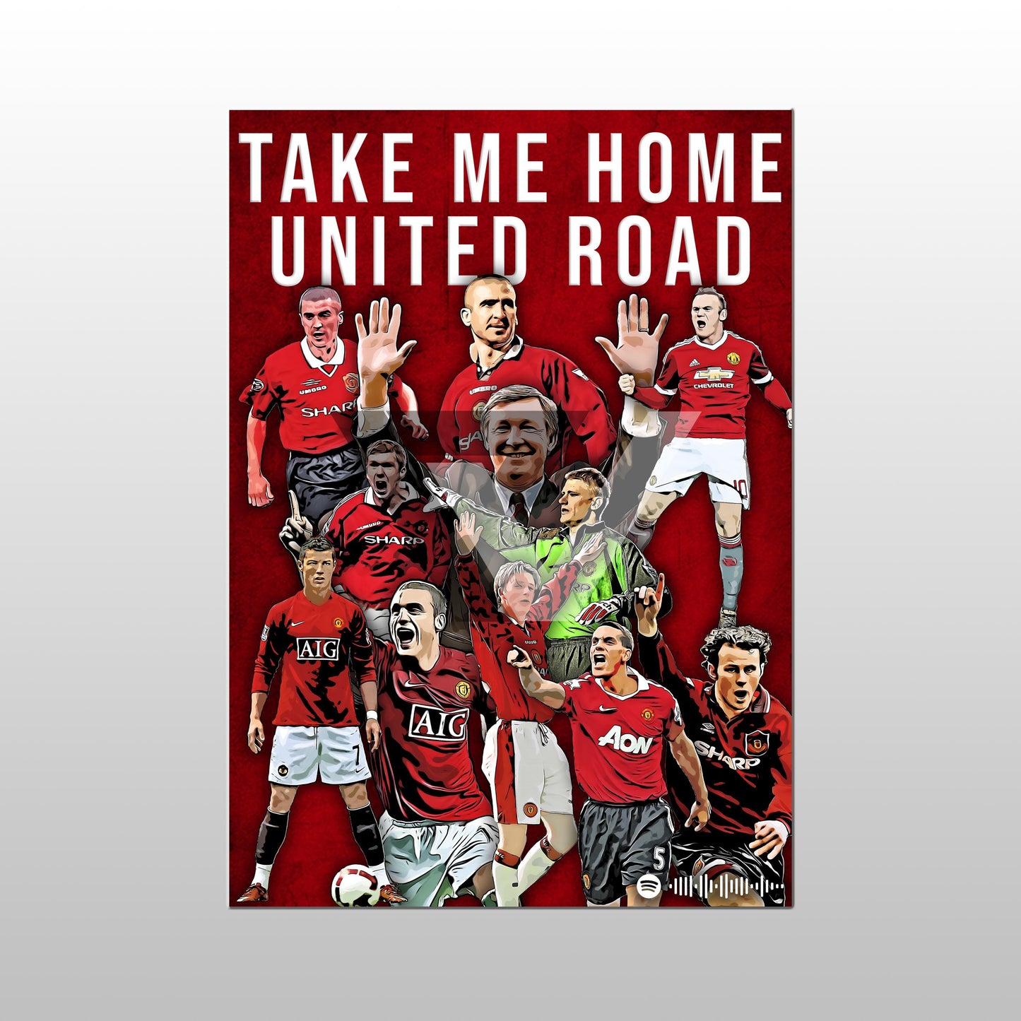 Manchester United Song Lyric A4 Poster - "United Road" | Football art decor
