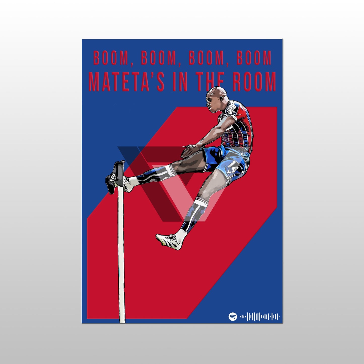 Crystal Palace Song Lyric A4 Poster - "Boom, Boom" | Football art decor