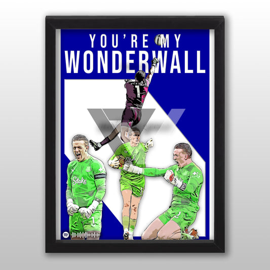 Everton Song Lyric A4 Poster - "Wonder" | Football art decor